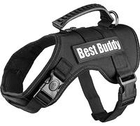 Flamingo Dog Harness Uranus Black L 43-66cm 70-90cm 23cm 50mm