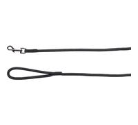 Flamingo Dog Leash Aiden Black Nylon Snap Hook Glossy For Dogs