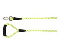 Flamingo Dog Leash Rimo Yellow Nylon With Reflective Carabiner Hook