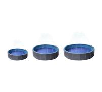 Flamingo Dog Pool Sprinkle Round Blue/Dark Gray - Non-Slip & Splashing