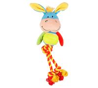 Flamingo Dog Toy Donkey With Tennis Ball, Squeaky, 26 Cm