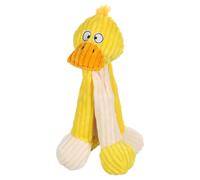 Flamingo Dog Toy Duck Yellow 30Cm With Squeaker And Long Legs