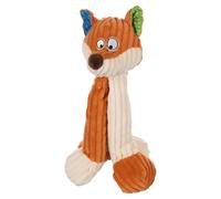 Flamingo Dog Toy Kareau Fox 31Cm Light Brown With Squeaker And Crinkle