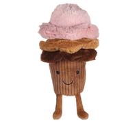 Flamingo Dog Toy Leka Ice Cream Plush Squeaker 11X10.5Cm Brown Pink