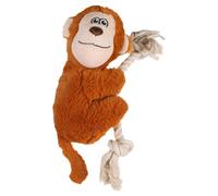 Flamingo Dog Toy Monkey With Rope Hangta Brown, NEW
