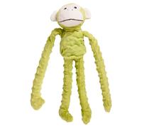 Flamingo Dog Toy Monkey Yellow Plush Toy With Squeaker 40X11X30 Cm