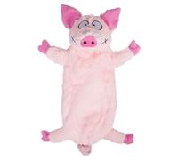 Flamingo Dog Toy Plush Pig With Squeaker 26X9X38 Cm Pink