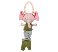 Flamingo Dog Toy Puppies Britty Elephant Rope Green 18X10X43 CM Squeaker