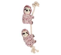 Flamingo Dog Toy Sloths With Rope 8X5.5X40Cm Old Pink Squeaker