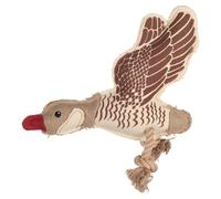 Flamingo Dog Toy With Rope Nada Goose Brown 6X31X29Cm Squeaker