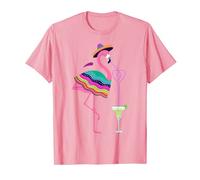 Flamingo Drinking Margarita Mexican Poncho Cinco De Mayo T-Shirt