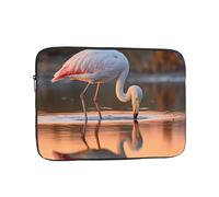 Flamingo Drinking Water Laptop Sleeve Case 15 Inch Suitable For Notebook Computer Tablet Traveling Carrying Simple Case