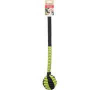 Flamingo DT ROFAS WOVEN TUG ROPE WITH BALL L GREEN/BLACK 49x9x9CM