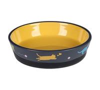 Flamingo FEEDING AND DRINKING BOWL CAT RANI CERAMIC YELLOW ROUND ANTISLIP 320ML 14,5x3,5CM