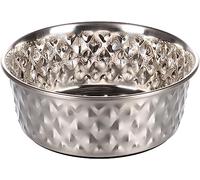 Flamingo FEEDING AND DRINKING BOWL DIAMI STAINLESS STEEL 1000ML 17CM