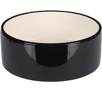 Flamingo FEEDING AND DRINKING BOWL DOG ROCKY CERAMIC BLACK ROUND 400ML 13x4,5CM