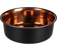 Flamingo FEEDING AND DRINKING BOWL EZRA STAINLESS STEEL BLACK ROUND 1800ML 21CM