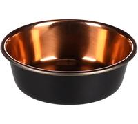 Flamingo FEEDING AND DRINKING BOWL EZRA STAINLESS STEEL BLACK ROUND 300ML 11,8CM