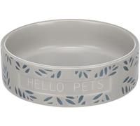 Flamingo FEEDING AND DRINKING BOWL GUINEA PIG LEAFS ROUND GREY 12x3,5CM 200ML