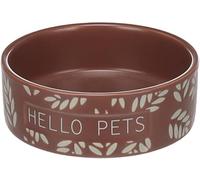 Flamingo FEEDING AND DRINKING BOWL HAMSTER LEAFS ROUND BROWN 8,5x3CM 100ML