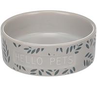 Flamingo FEEDING AND DRINKING BOWL HAMSTER LEAFS ROUND GREY 8,5x3CM 100ML