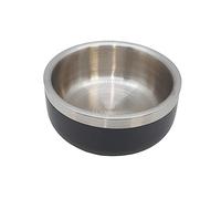 Flamingo FEEDING AND DRINKING BOWL LORA STAINLESS STEEL BLACK ROUND 400ML 12,5CM
