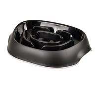 Flamingo Feeding Bowl Exqi Slow Feeder Black 34.5X24.5Cm Non-Slip 950Ml