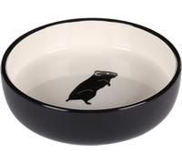 Flamingo FEEDING BOWL GUINEA PIG NALA CERAMIC BLACK-WHITE ROUND 200ML 12x3,5CM