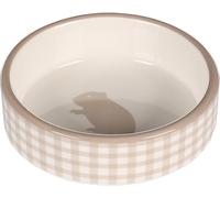Flamingo FEEDING BOWL HAMSTER MYLO CERAMIC BEIGE-WHITE ROUND 100ML 8,5x3CM