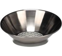Flamingo FEEDING BOWL LASCO ROUND SILVER 18,5x7,5CM 550ML