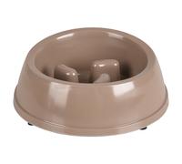 Flamingo Feeding Bowl Mangi Slow Feeder Taupe Melamine Non-Slip For Dogs