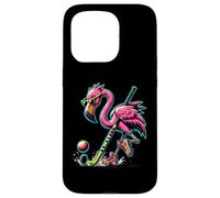 Flamingo Field Hockey Stick Sunglasses Splash Case for iPhone 15 Pro