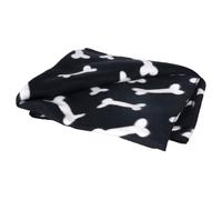 Flamingo Fleece Blanket Black Bone Pattern Dog 150X130 Cm Washable Soft