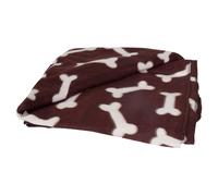 Flamingo Fleece Blanket Dogs 150X130 Cm Brown Bone Pattern Washable Soft