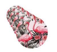 Flamingo Floral Printed Car Air Freshener Cards for Women Men 4 Pack Cute Car Accessories Long Lasting Scent Car Diffuser Hanging Auto Aromatherapy Tablets Car Fresheners Gifts