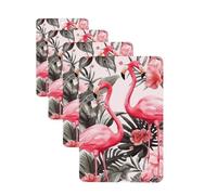 Flamingo Floral Printed Car Air Freshener Cards for Women Men 4 Pack Cute Car Accessories Long Lasting Scent Car Diffuser Hanging Auto Aromatherapy Tablets Car Fresheners Gifts