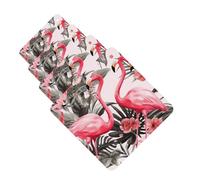 Flamingo Floral Printed Car Air Freshener Cards for Women Men 4 Pack Cute Car Accessories Long Lasting Scent Car Diffuser Hanging Auto Aromatherapy Tablets Car Fresheners Gifts