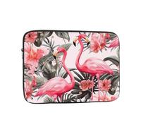 Flamingo Floral Printed Laptop Case 10 inch, Shockproof Protective Computer Sleeve Cover Water Resistant Laptop Bag Carrying Tablet Cover Briefcase Handbags Gifts for Men Women