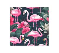 Flamingo Floral Printed Print Building Brick Block Puzzle Square Creative Building Blocks Jigsaw Home Desk Decor
