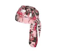Flamingo Floral Printed Print Helmet Skull Cap Quick Dry Bike Headwrap Lightweight Breathable One Size Adult Modern Beanie