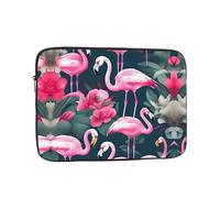 Flamingo Floral Printed Print Laptop Case â€“ Slim & Lightweight Computer Sleeve Fits 10 inch 10-17 Inch Laptops, Perfect for Travel