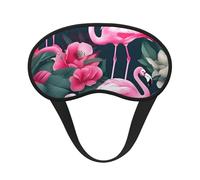 Flamingo Floral Printed Print Sleep Mask for Side Sleepers Cup-Shaped Blackout Eye Mask Shades Cover for Men and Women