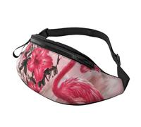 Flamingo Floral Printed Print Unisex Pack Waist Bag Travel Accessory for Sunglasses Wallets Passports Key