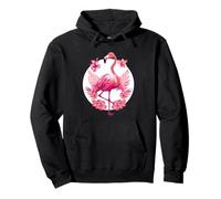 Flamingo Floral Tropical Animal Design Pullover Hoodie