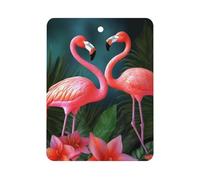 Flamingo Flowers_75091506 Car Air Freshener Hanging, Long Lasting Scented Car Aromatherapy Tablets, Square Fragrance Scented Cards for Vehicles, Bedroom, Wardrobe Black-style