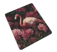 Flamingo Flowers Cute Funny Gaming Mouse Pad, Desk Mouse Mat for Office, Gaming & Study