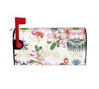 Flamingo Flowers Magnetic Mailbox Cover Mailbox Protector Letter Box Flap Easy Install No Tools 21x18 In