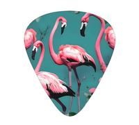 Flamingo Flowers Print Guitar Pick,12 Pack,Includes Thin,Medium,Heavy Gauges,Suitable for guitar,ukulele