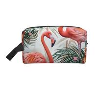 Flamingo Flowers Printed Makeup Bag Travel Portable Cosmetic Bag Large Capacity Makeup Case Toiletry Handbag Organiser for Women