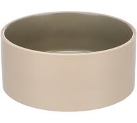 Flamingo Food and Water Bowl Anca Round Beige/Green - 1.2L, Luxury in Ceramic, Strong and Durable, Beautiful Design